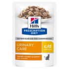 Hill's Prescription Diet Feline C/D Multicare Poulet SACHETS 12 x 85 grs- La Compagnie des Animaux