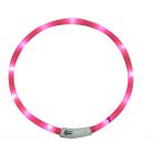 Bubimex Collare Luminoso LED ricaricabile rosa 20-70 cm
