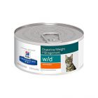Hill's Prescription Diet Feline W/D Poulet BOITES 24 x 156 grs - La Compagnie des Animaux