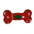 KONG Air Dog Squeaker Osso di Natale rosso