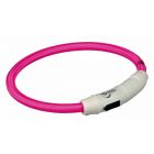 Trixie Collier Lumineux Safer Life USB Flash rose pour chien L-XL