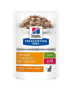Hill's Prescription Diet Feline C/D Urinary Stress + Metabolic bustine 12 x 85 g