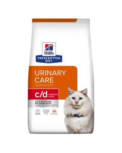 Hill's Prescription Diet Feline C/D Urinary Stress au poulet 8 kg- La Compagnie des Animaux