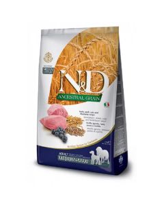 Farmina N&D Ancestral Grain Crocchette Cane Adulto Medium/Maxi agnello e mirtilli 12 kg