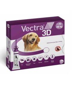 Vectra 3D Cane 25 a 40 kg 3 pipette