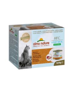 Almo Nature HFC Natural Light Meat Pollo e Tonno per gatto 4 x 50 g