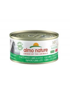 Almo Nature Gatto Natural HFC Senza Cereali Made In Italy Tacchino Grigliato 24 x 70 g