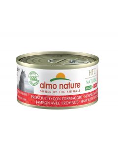 Almo Nature Gatto Natural HFC Senza Cereali Made In Italy Prosciutto Parmiggiano 24 x 70 g
