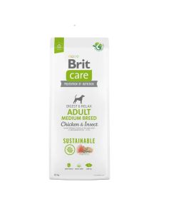 Brit Care Sustainable Cane Adult Razza Media Pollo & Insetti 12 kg