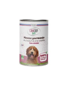 Canichef Mousse Bio Pollame & Manzo senza cereali Cane 12 x 400 g