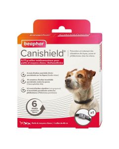 Beaphar Canishield collier petit chien contre les puces, tiques et moustiques 48 cm- La Compagnie des Animaux