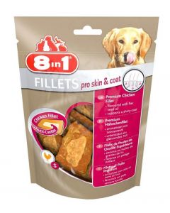 8in1 Fillets Pro Skin & Coat per cane 80 g MULTIPACK confezione da 8