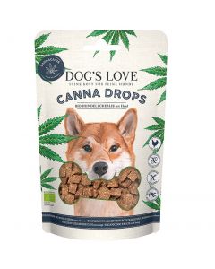 Dog's Love Canna Canis Snack Bio Drops Pollame e canapa 150 g