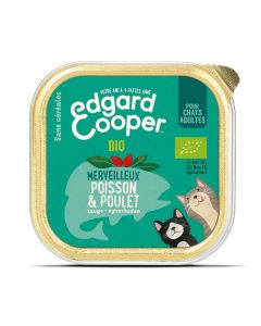 Edgard & Cooper Meraviglioso Pesce & Pollo BIO Gatto adulto 19x85 g