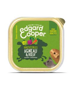Edgard & Cooper Barquette Agneau et Boeuf pour chien 11 x 150 g - La Compagnie des Animaux