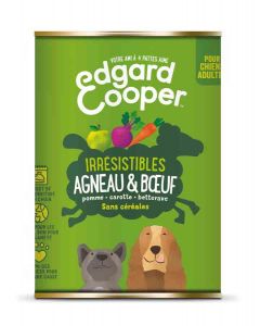 Edgard & Cooper Boite Agneau et Bœuf Chien adulte 6 x 400 g- La Compagnie des Animaux