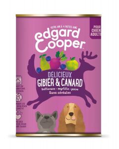 Edgard & Cooper Boite Gibier et Canard Chien Adulte 6 x 400 g- La Compagnie des Animaux