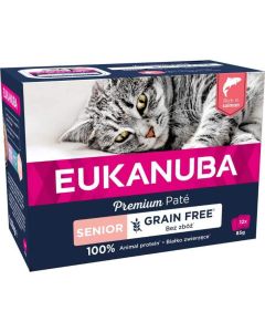 Eukanuba Paté senza cereali salmone gatto senior 12 x 85 g