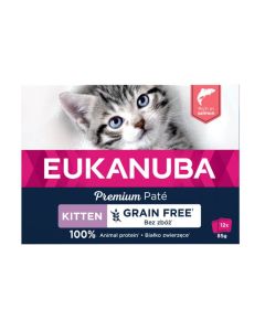 Eukanuba Paté senza cereali salmone gattino 12 x 85 g