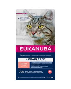Eukanuba senza cereali salmone gatto senior 2 kg
