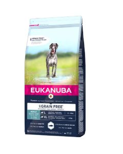 Eukanuba Grain Free Adult Large Breed con Pesce per Cane 12 kg