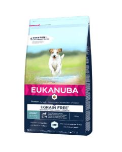 Eukanuba Grain Free Adult Small e Medium Breed con Salmone per Cane 3 kg