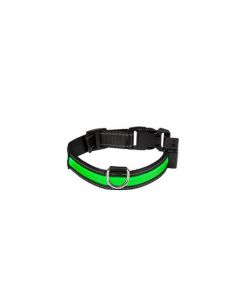 Eyenimal Collare Luminoso USB Ricaricabile Verde Taglia L