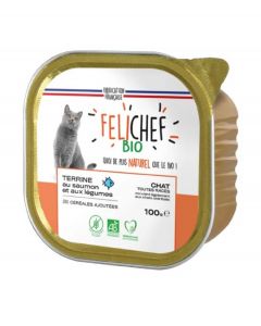 Felichef Terrine Bio al salmone  senza cereali per gatto 16 x 100 g