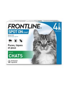 Frontline chat spot on 4 pipettes- La Compagnie des Animaux