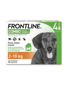 Frontline Combo Chien 2-10 kg 4 pipettes- La Compagnie des Animaux