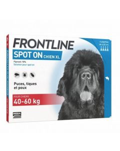 Frontline Spot on chien de 40-60 kg 4 pipettes- La Compagnie des Animaux