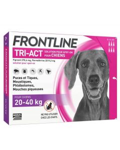 Frontline Tri Act spot on chiens 20 - 40 kg 6 pipettes- La Compagnie des Animaux