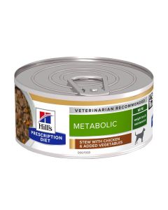 Hill's Prescription Diet Canine Metabolic mijotés au gout de poulet et de légumes 12 x 354 grs- La Compagnie des Animaux