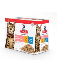 Hill's Science Plan Feline Adult Light Multipack bustine 12 x 85 g