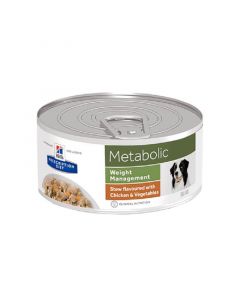 Hill's Prescription Diet Canine Metabolic mijotés au gout de poulet et de légumes 12 x 354 grs- La Compagnie des Animaux