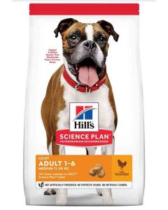 Hill's Science Plan Canine Adult Light Medium al pollo 14 kg