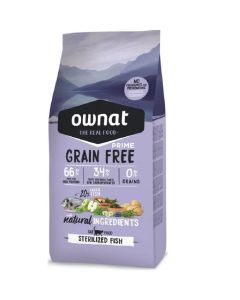Ownat Grain Free Prime per Gatto Sterilizzato al pesce 3 kg