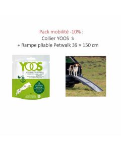 Pacchetto mobilità -10%: collare YOOS S + rampa pieghevole Petwalk in 3 parti 39 × 150 cm