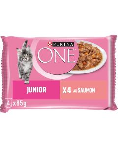 Purina One per Gatto Junior al Salmone 4 x 85 g