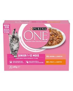 Purina One per Gatto Junior al Salmone & Pollo 8 x 85 g