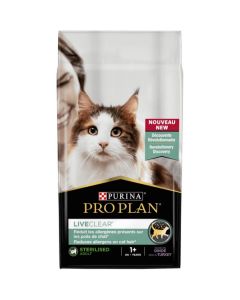 Purina Proplan Cat LiveClear Sterilised Adult 1+ à la Dinde - La Compagnie des Animaux
