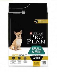Purina ProPlan Dog Adult Small & Mini Light / Sterilised OPTIWEIGHT 3 kg- La Compagnie des Animaux