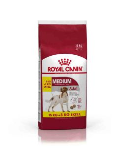 Royal Canin Medium Adult 15 kg + 3 kg gratis