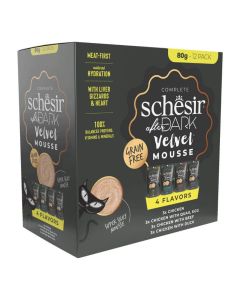 Schesir After Dark Multipack mousse 3 saveurs poulet chat 12x80g