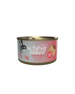 Schesir Silver mousse & filets poulet canard chat 12x70 g