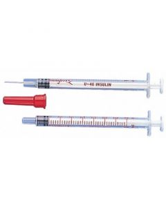 Seringue UU insuline 40 UI 1ml aiguille sertie 3/10 x 12.7 mm (boite de 30) 