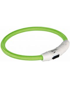 Trixie Collier Lumineux Safer Life USB Flash vert pour chien L-XL