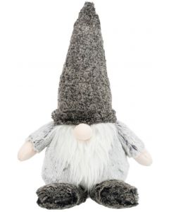 Trixie Xmas Peluche Gnome de Noël 33 cm gris - La Compagnie des Animaux
