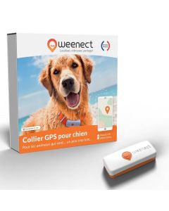 Weenect XS localizzatore GPS per cane bianco