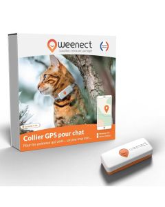 Weenect XS localizzatore GPS per gatto bianco